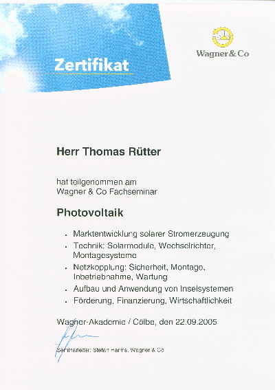 Zertf.Wagner 22.9.05